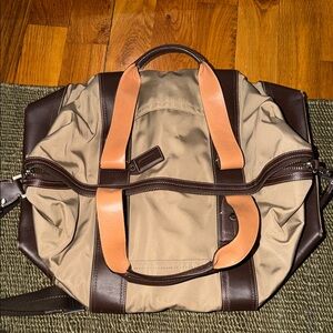 Coach Stylish Tan and Brown Men's Bag duffle bag